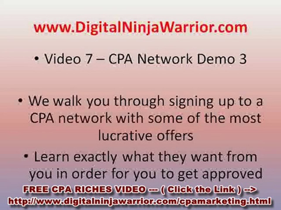 CPA Cash System Become A Online Millionaire