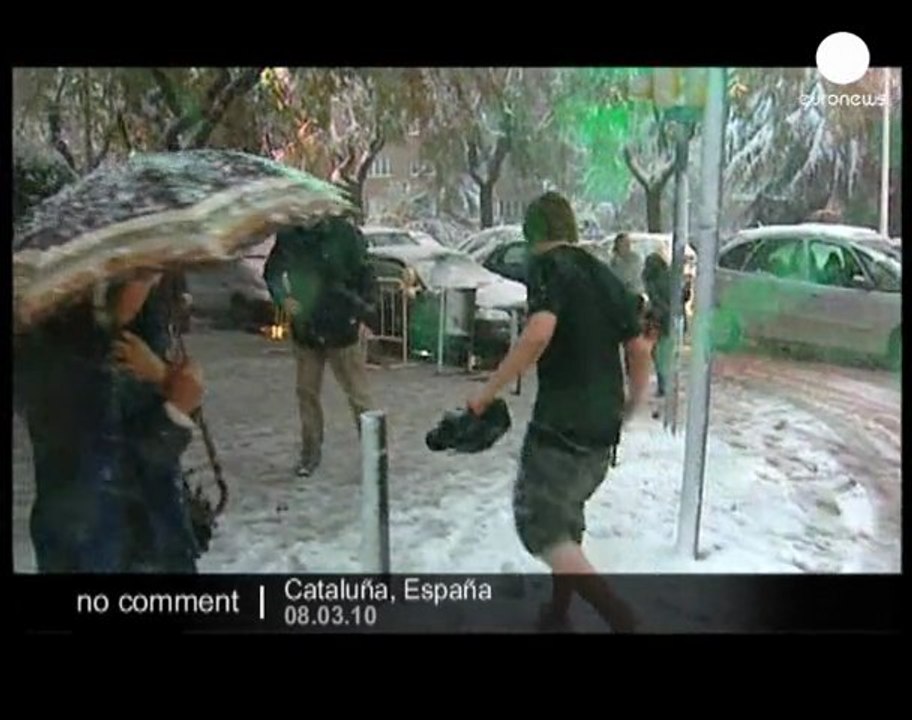 Massive snowfalls in Spain