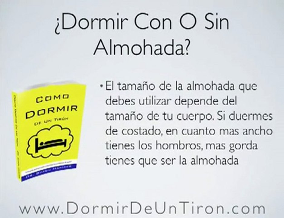 Dormir Con O Sin Almohada