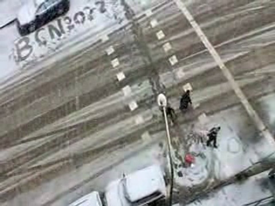 Curling en la nevada de Barcelona 08/03/2010