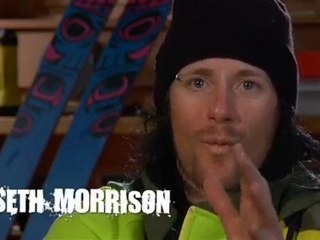 Sage Cattabriga-Alosa and Seth Morrison ski technical chute