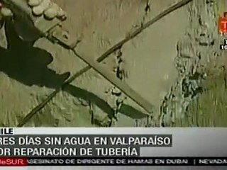 Reparan tuberías en Valparaíso