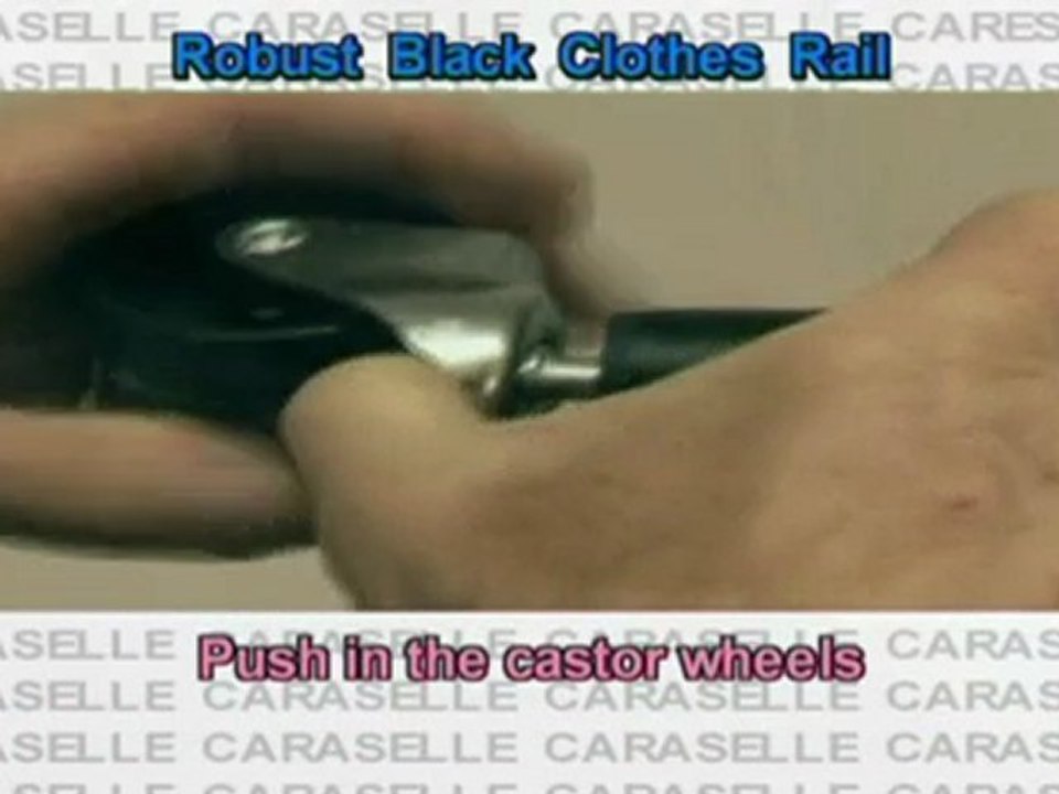 Black robust garment rail