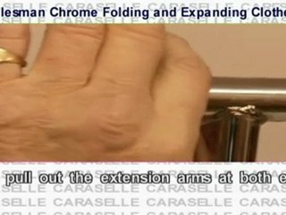 The salesman chrome folding and expanding Clothes Rail