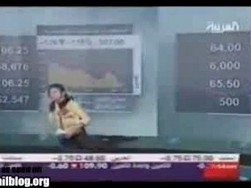 Journaliste TV chute