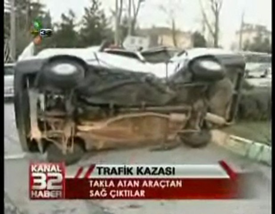 ısparta'da oyomobil takla attı.