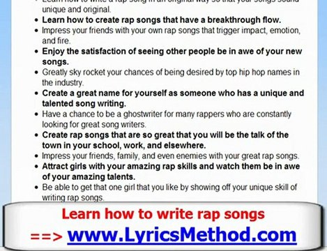 How to Write a Rap Song - Learn To Write Rap Lyrics Tips - L