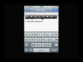 Bon App #14 - Test de Task Paper sur iPhone