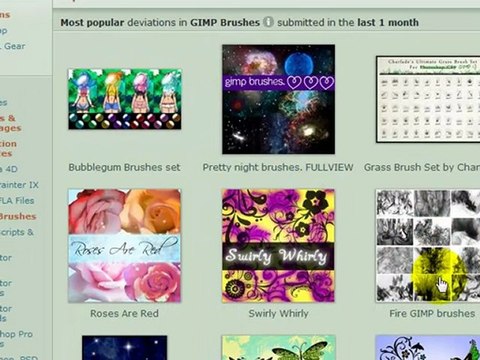 Gimp 2.6.8 téléchargement & installation brosses