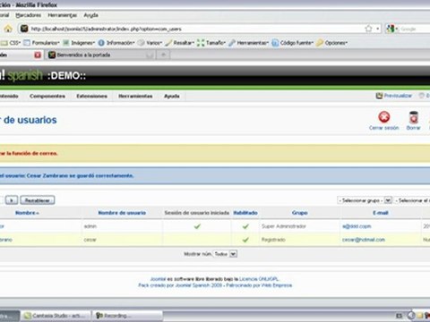 Cursos y Tutoriales de Joomla Gestion de Usuarios en Joomla