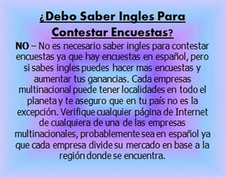 Estas Son Las Pregunta Sobre Encuestas Pagadas