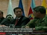 Listo protocolo de seguridad para liberaciones de las FARC