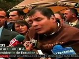 Correa visitó a migrantes ecuatorianos en Concepción