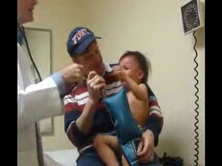 Toddler goes for check up and shots