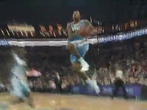 J.R. Smith throws down a nasty two-handed windmill slam.