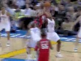 Kevin Durant steals the pass and finishes with a monster sla