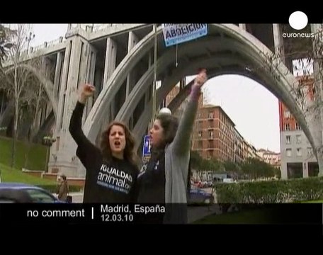 Protest against bullfighting in Madrid