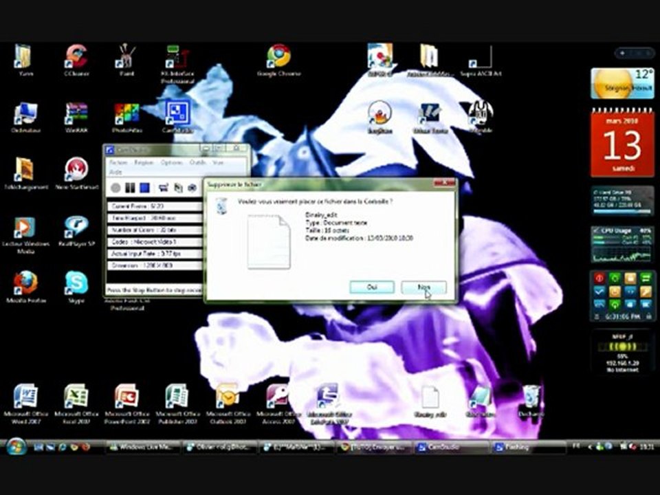 Envoyer un fichier dans la corbeille
