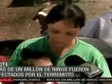 Más de 1 millón de niños chilenos afectados por terremoto