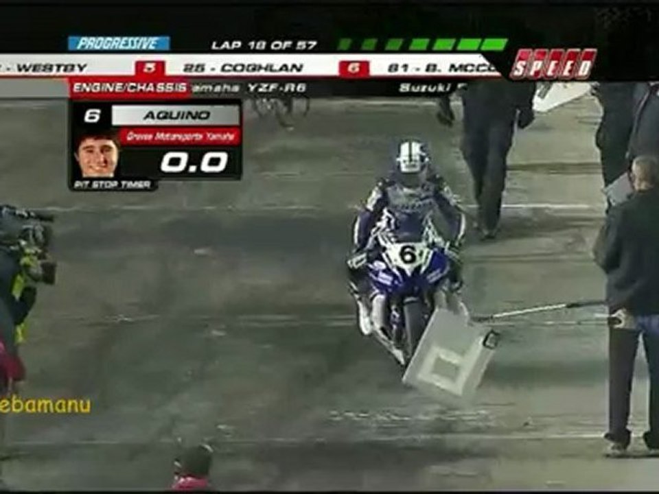 AMA Daytona 200 2010 Tommy Aquino failed pit stop