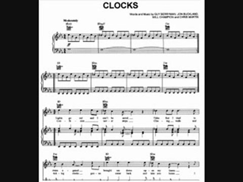 Coldplay - Clocks (piano sheetmusic)