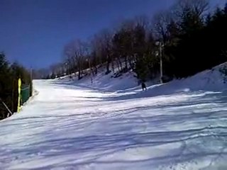 Emil skiing