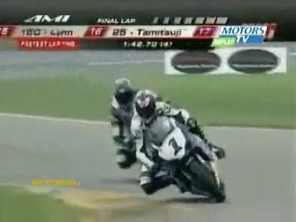 AMA SBK Daytona 2006 finish Mladin#1 vs Spies#11