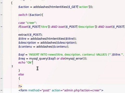 Tutoriel Vidéo : Système de news en PHP avec flux RSS
