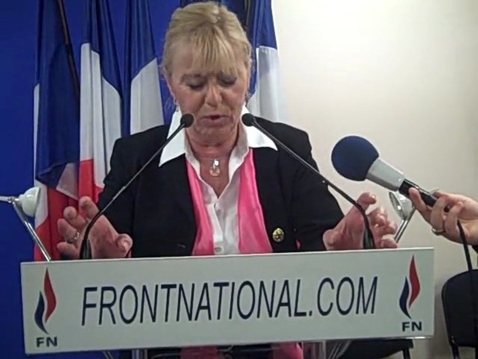 Intervention M-C Arnautu (FN), à l'annonce des résultats