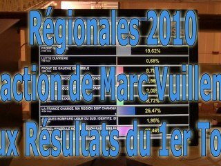 Réaction de Marc Vuillemot - 1er Tour Régionales 2010