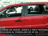 Asesinan en Cd. Juárez a 3 personas vinculadas al Consulado