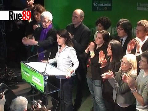 Cécile Duflot au QG d'Europe Ecologie