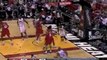 Dwyane Wade drives to the basket and finishes with a huge sl