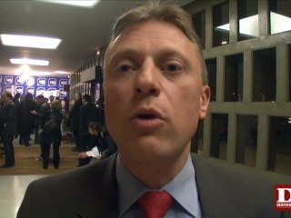 Patrick Binder réagit à son score au soir du premier tou