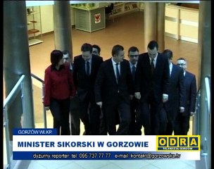 Minister Sikorski z wizytą w Gorzowie