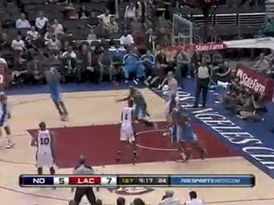 Julian Wright takes the feed from Darren Collison and jams