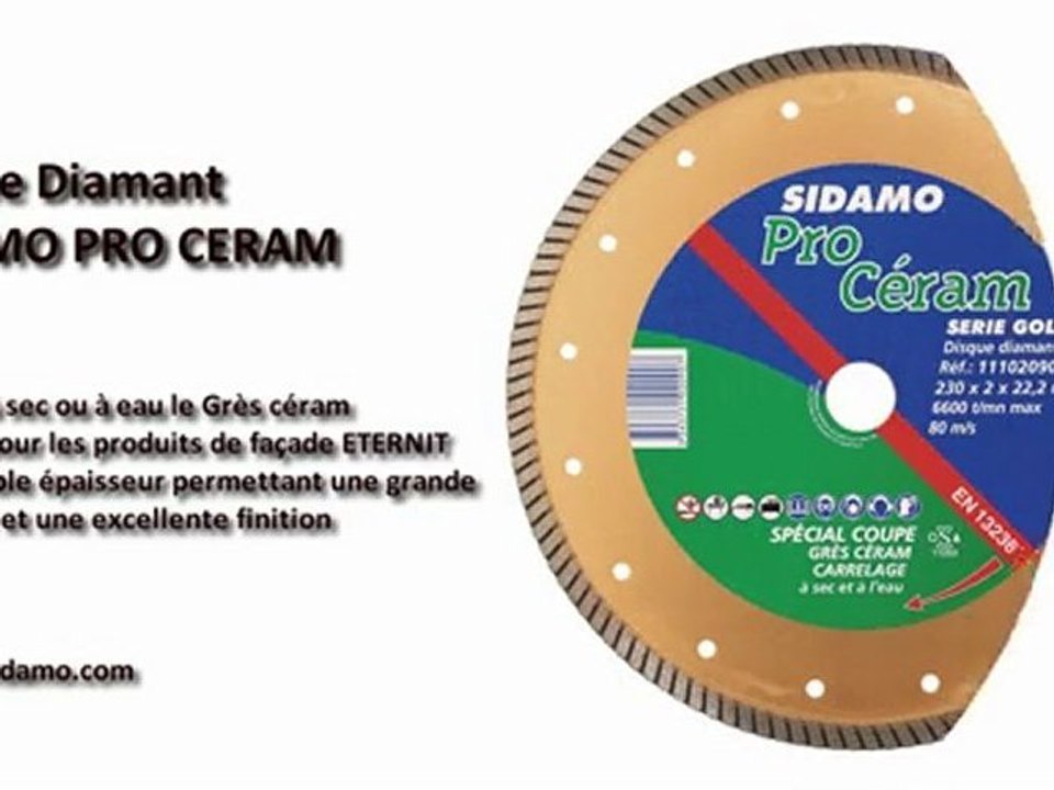 Disque diamant Pro Ceram ( coupe Carrelage Gres Emaille)