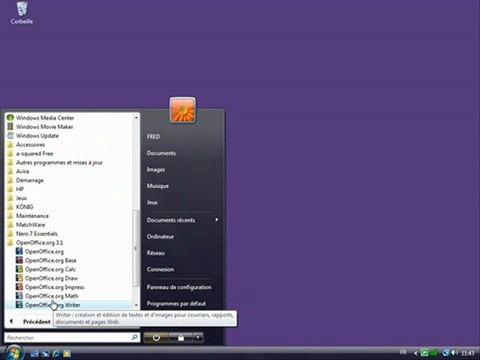 Tableur 1.1 Ouvrir le tableur