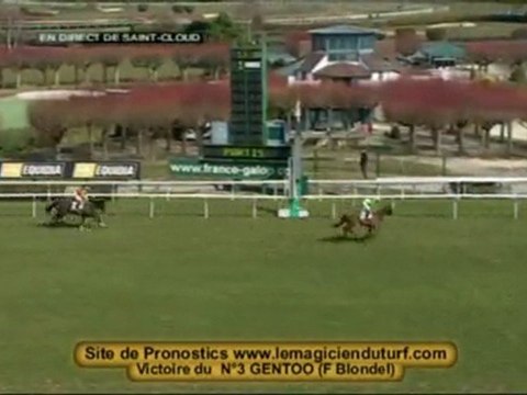 vidéo Quinté+ a saint-cloud 16 mars 2010 PRIX DU PAYS BASQUE