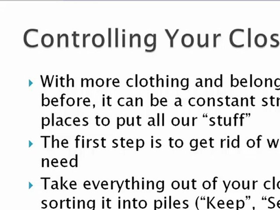 Controlling Your Closet