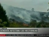 Incendio forestal en Colombia