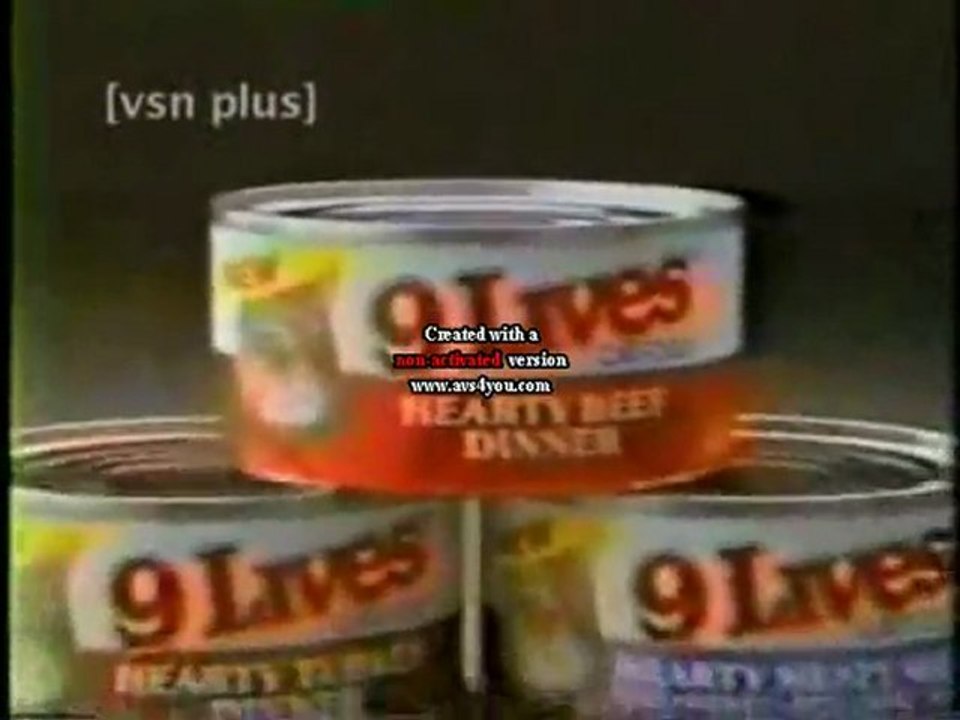 1986 9 Lives Commercial