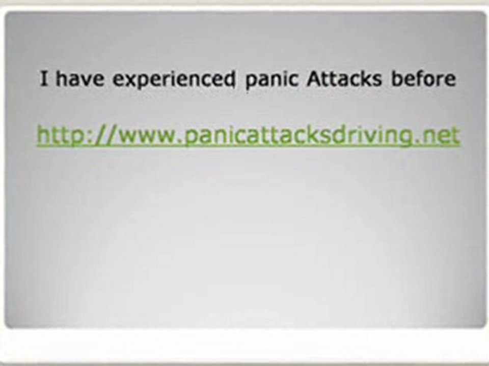 Panic Attacks Driving Information