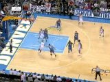 Carmelo Anthony finishes with a one-hand slam off the give-a