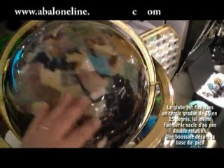 Globe terrestre océan noir onyx