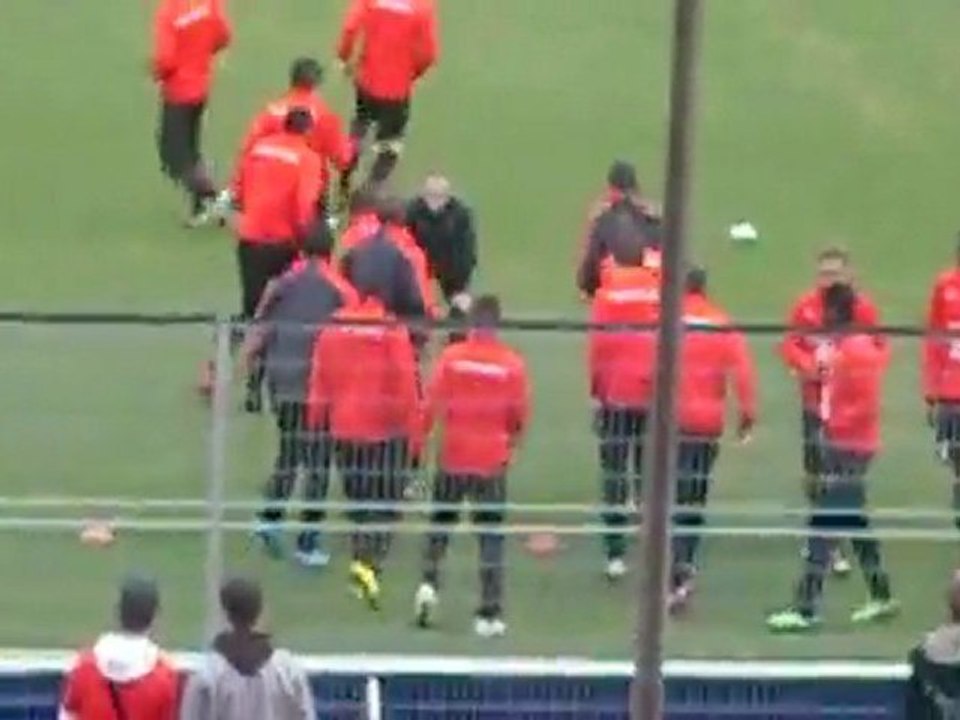 Rennes FC echauffement