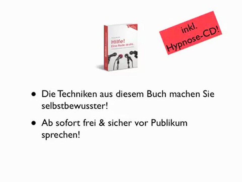 Buch gegen Lampenfieber - Hilfe eine Rede droht