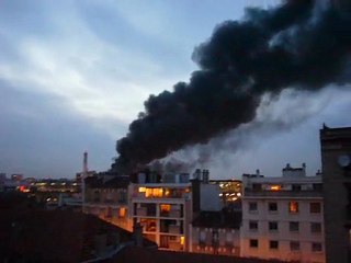 Incendie de l'incinérateur à Issy Les Moulineaux
