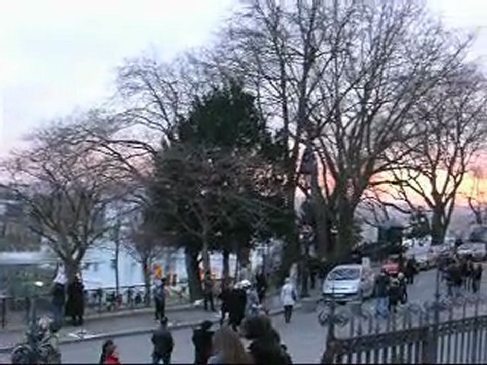 coucher de soleil sur la butte