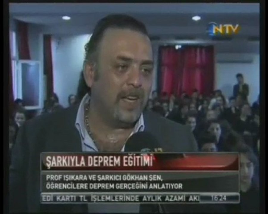 NTV  HABER MÜZİKLE DEPREM EĞİTİMİ GÖKHAN ŞEN METE IŞIKARA
